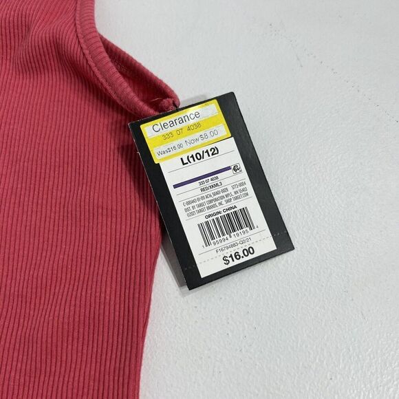 Art Class Bodycon Dress Girls Lg 10/12 Pink Ribbed Henley Sleeveless Slits NEW - Picture 5 of 9